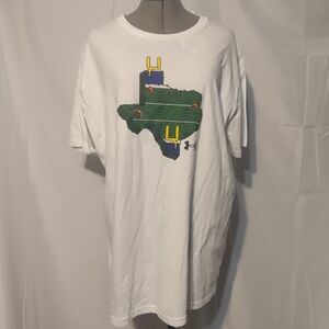 🍊 Under Armour White T-Shirt with Texas Graphic